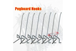 100PC 1/4"x8" Pegboard Hooks Shelving Pegboard Shelf Fit 1/4" Peghoard